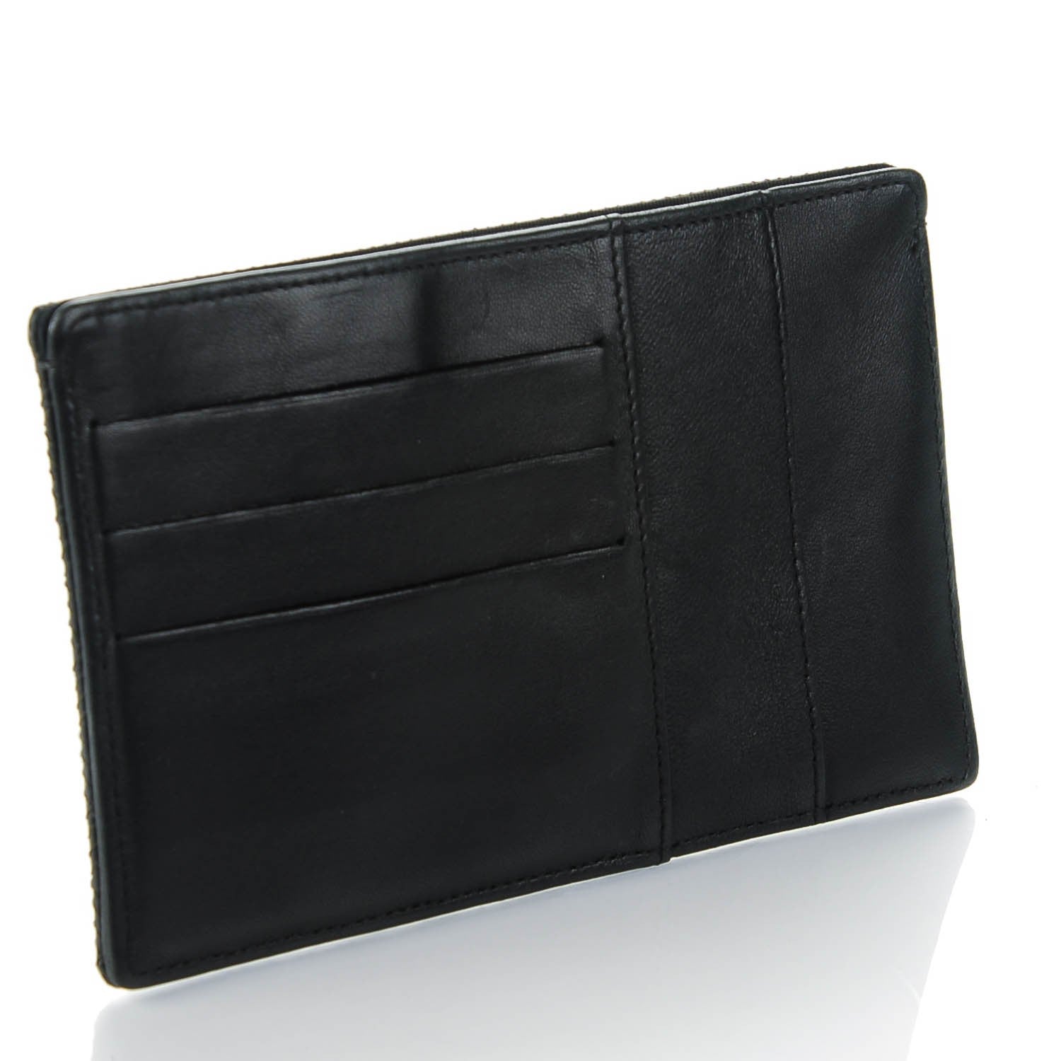Chanel Lambskin Diamond Stitched Card Holder Black 3 of 8