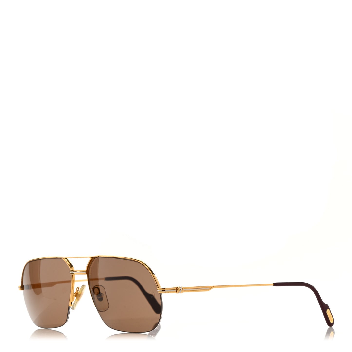 Metal 61mm Aviator Sunglasses Gold