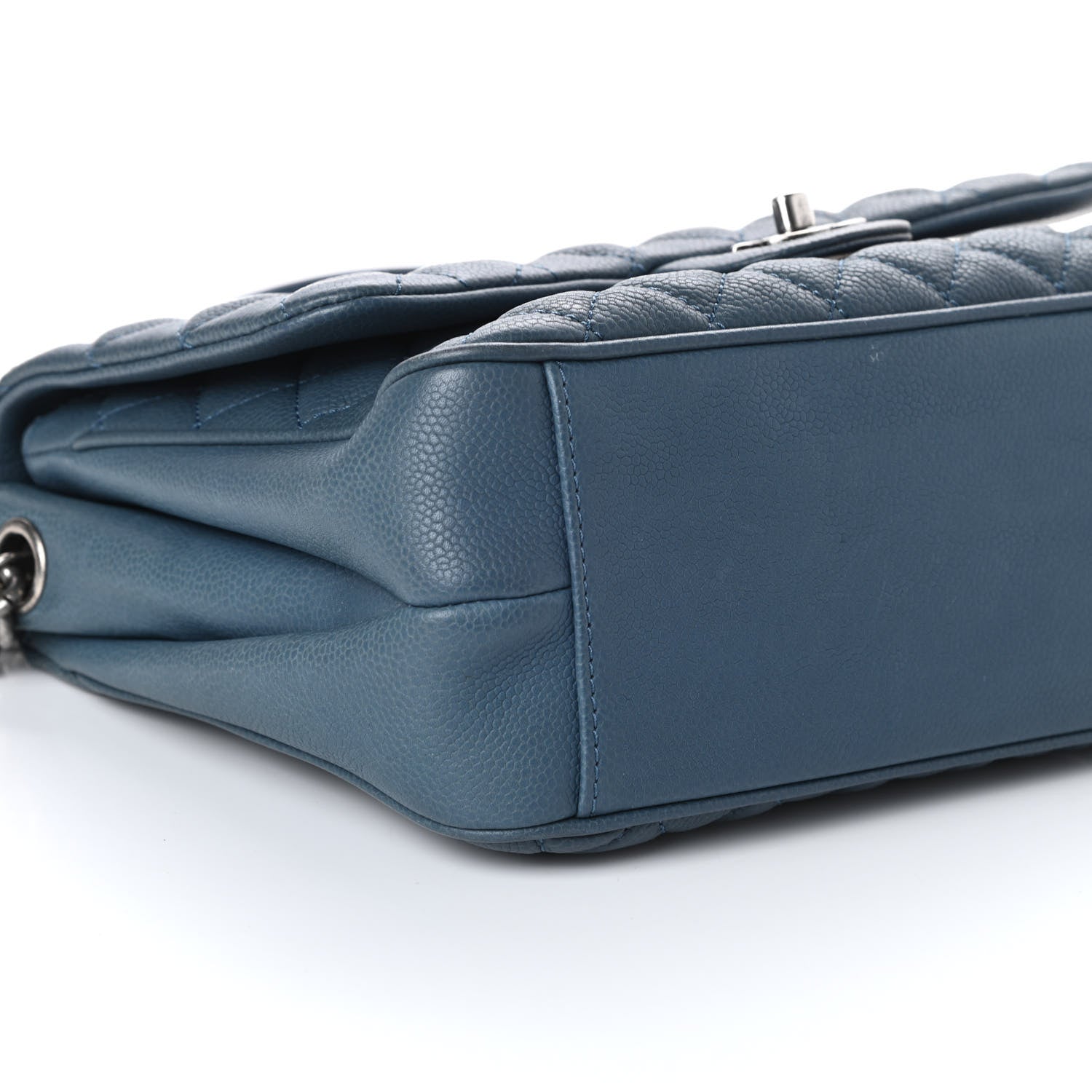 Chanel Caviar Quilted Medium Rock In Rome Single Flap Blue 9 of 10