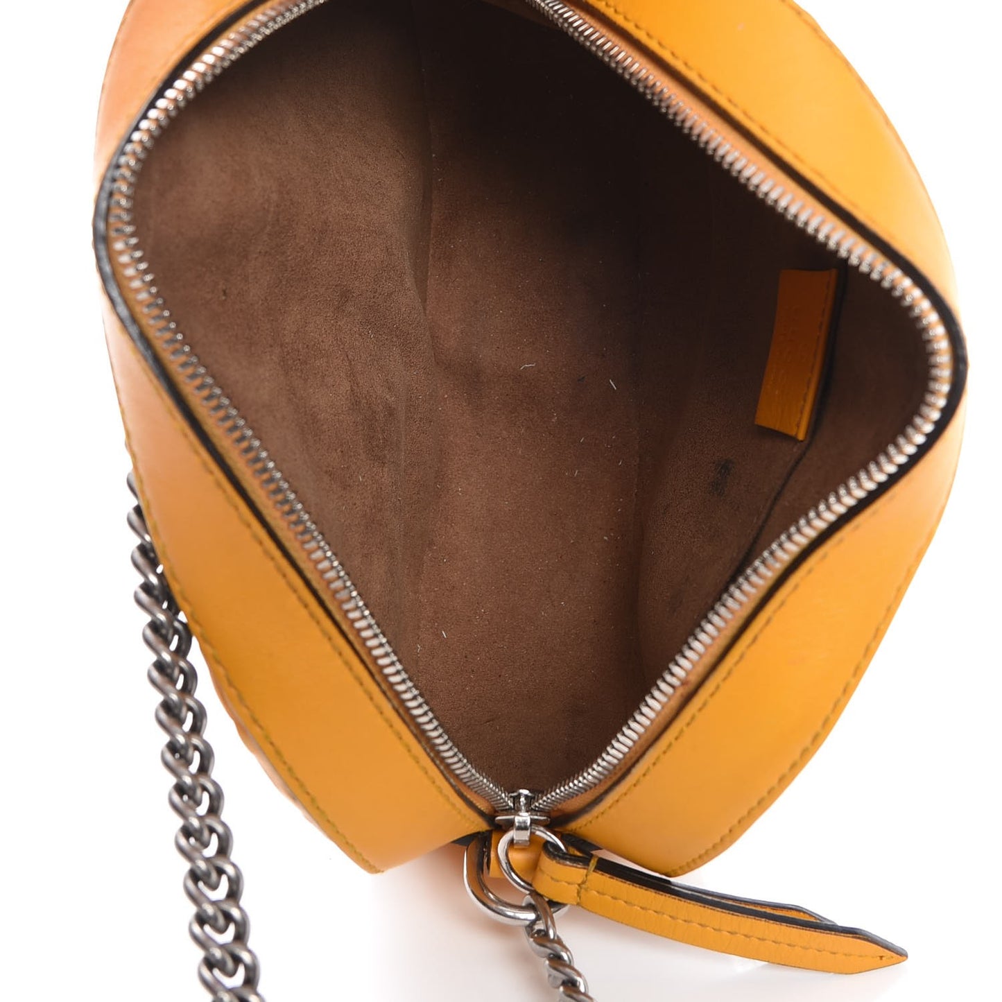 GG Supreme Monogram Arabesque Mini Chain Shoulder Bag Beige Yellow