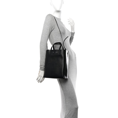 Celine Grained Calfskin Small Vertical Cabas Black 2 of 11