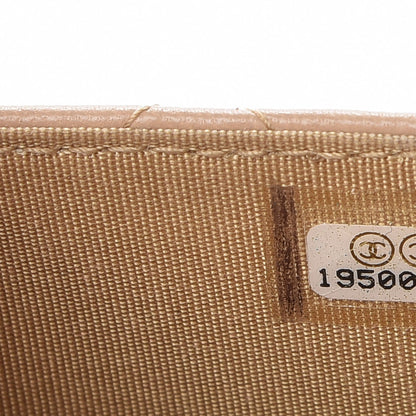 Chanel Calfskin Diamond Stitch Wallet On Chain WOC Beige 8 of 10