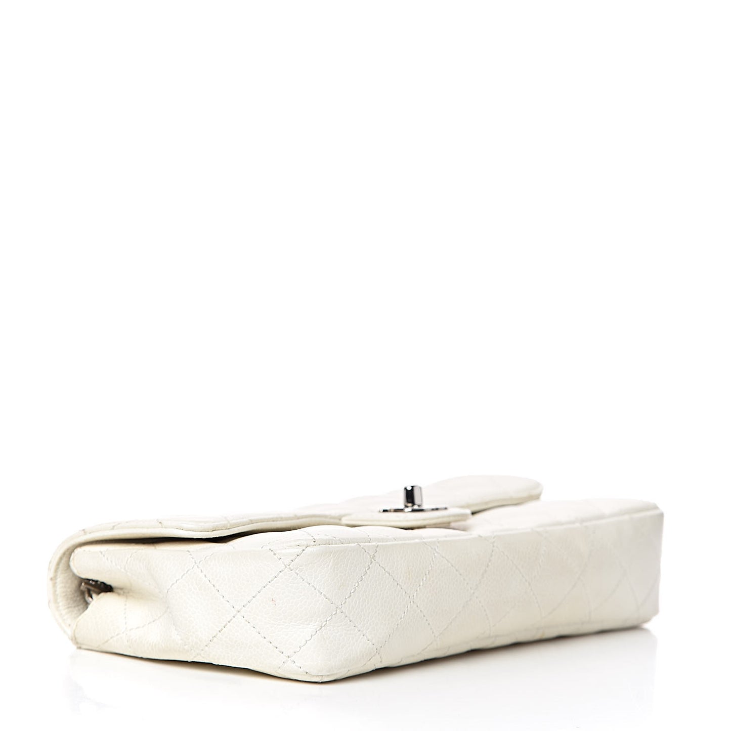 Caviar Quilted East West Flap White