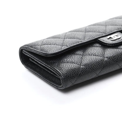Chanel Caviar Quilted Large Flap Wallet Black 8 of 10