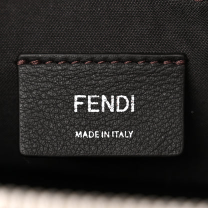 Fendi Vitello King Logo Embossed Medium By The Way Boston Bag White Ice 8 of 12