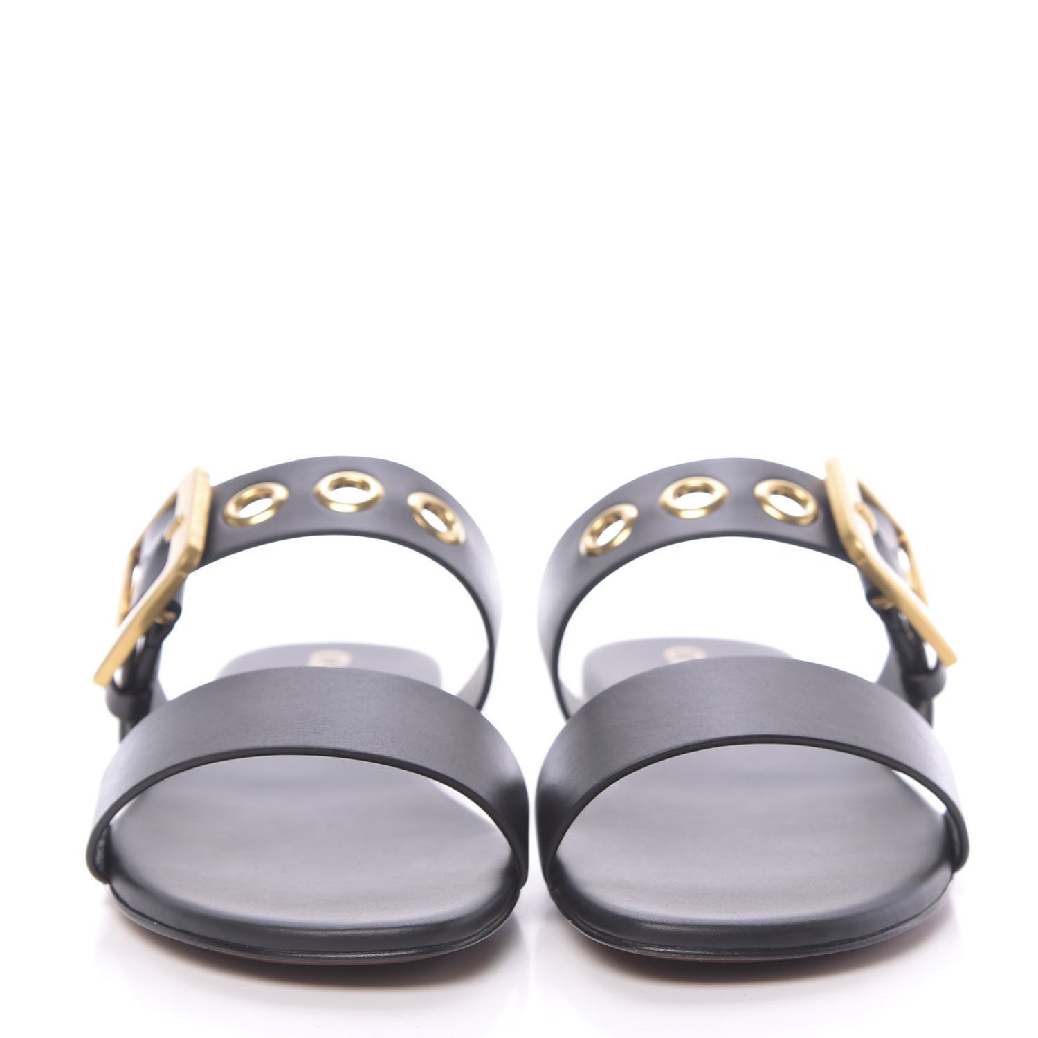 Christian Dior Calfskin D-Dior Slide Sandals 36 Black 2 of 9