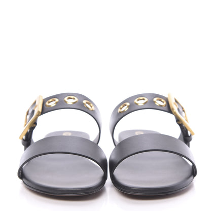 Christian Dior Calfskin D-Dior Slide Sandals 36 Black 2 of 9
