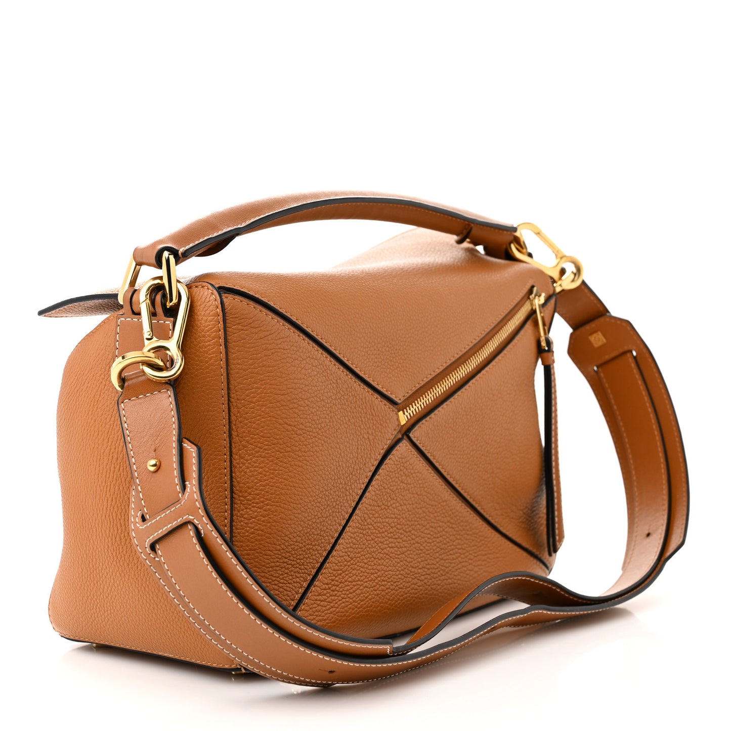 Calfskin Medium Puzzle Bag Tan