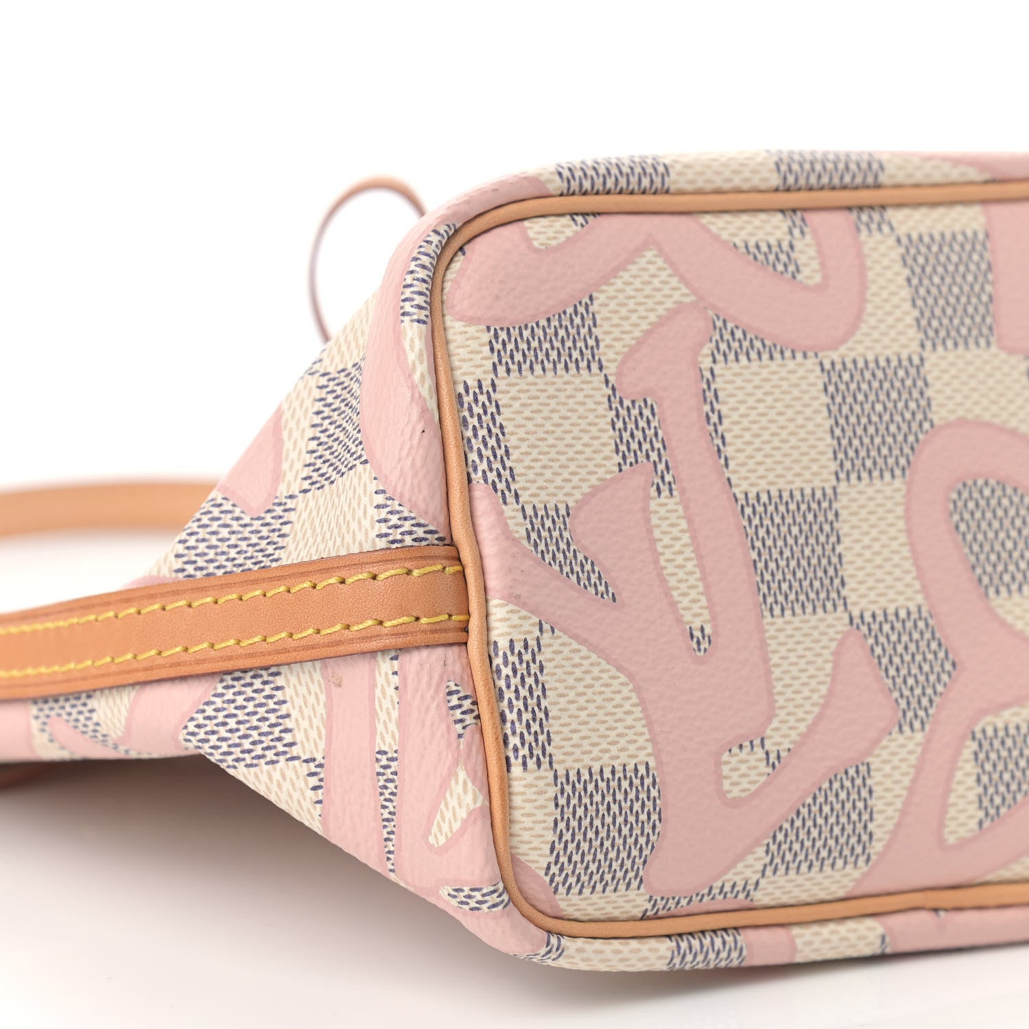 Louis Vuitton Damier Azur Tahitienne Nano Noe Rose Ballerine 5 of 10