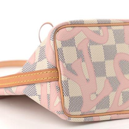 Louis Vuitton Damier Azur Tahitienne Nano Noe Rose Ballerine 5 of 10