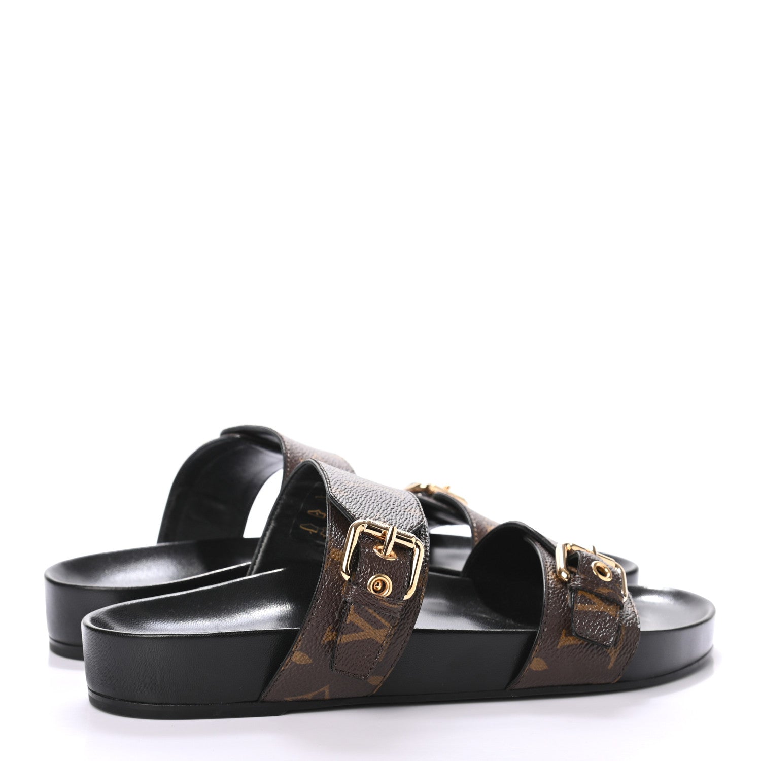Louis Vuitton Monogram Bom Dia Mule Sandals 39 Black 4 of 6