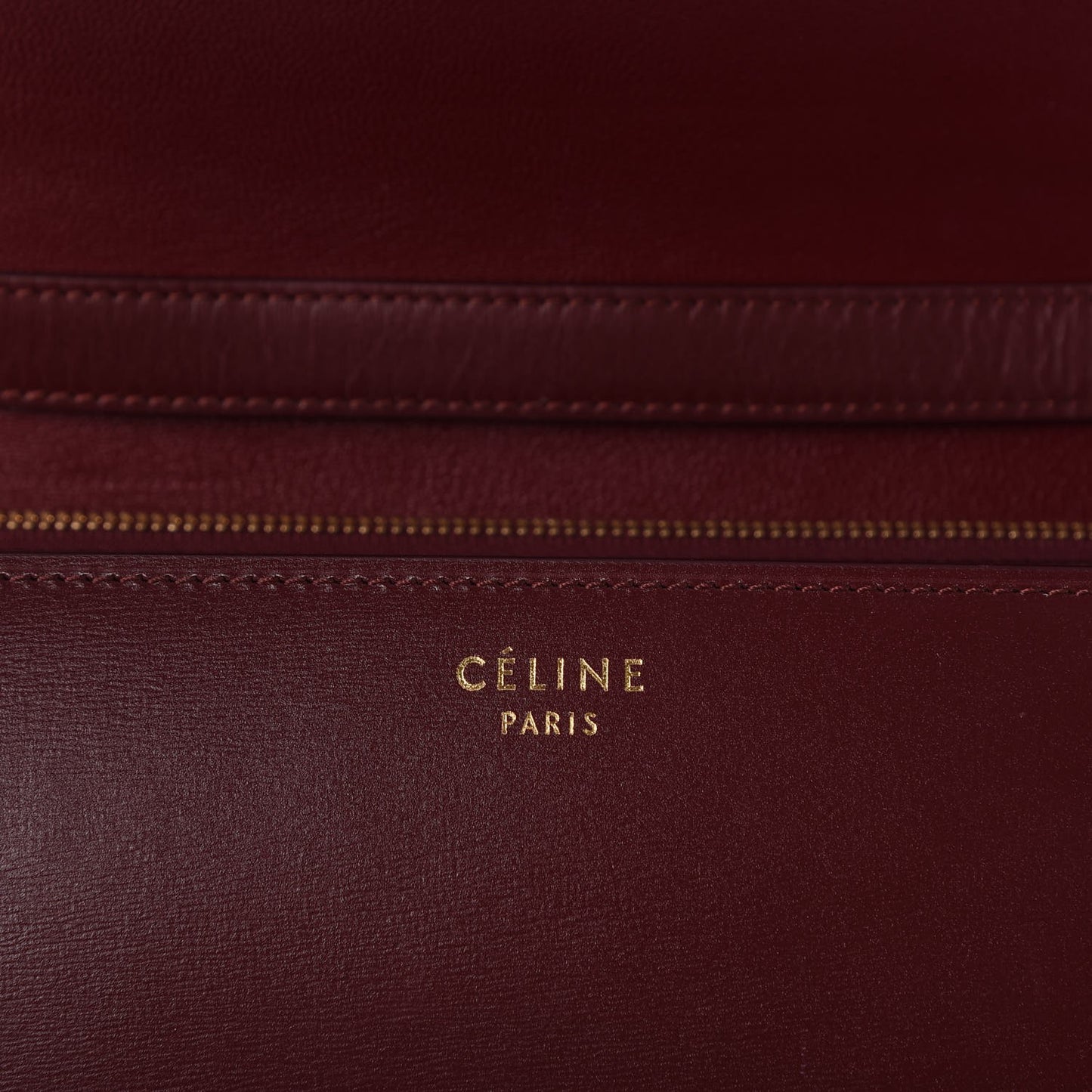 Box Calfskin Medium Classic Box Flap Bag Burgundy