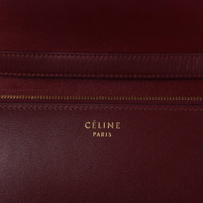 Celine Box Calfskin Medium Classic Box Flap Bag Burgundy 6 of 12