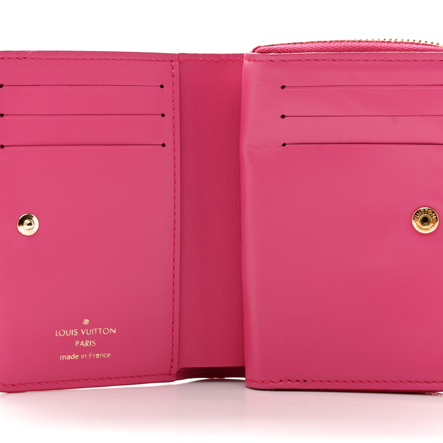 Louis Vuitton Calfskin Nanogram Embossed Lou Wallet Rose 5 of 10