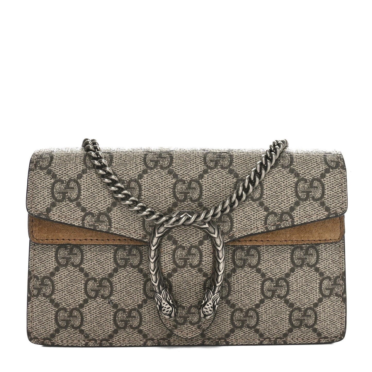 GG Supreme Monogram Super Mini Dionysus Shoulder Bag Taupe
