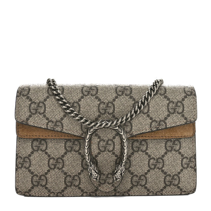 Gucci GG Supreme Monogram Super Mini Dionysus Shoulder Bag Taupe 1 of 9