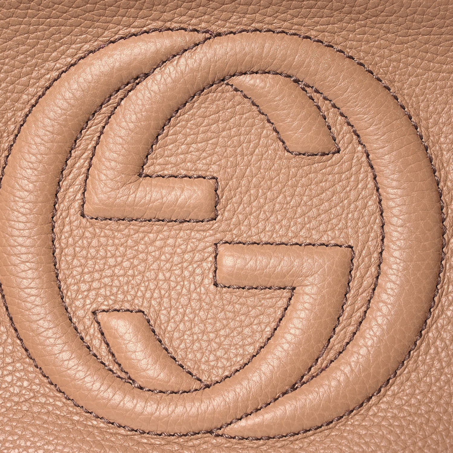 Gucci Pebbled Calfskin Small Soho Disco Bag Camelia 9 of 18