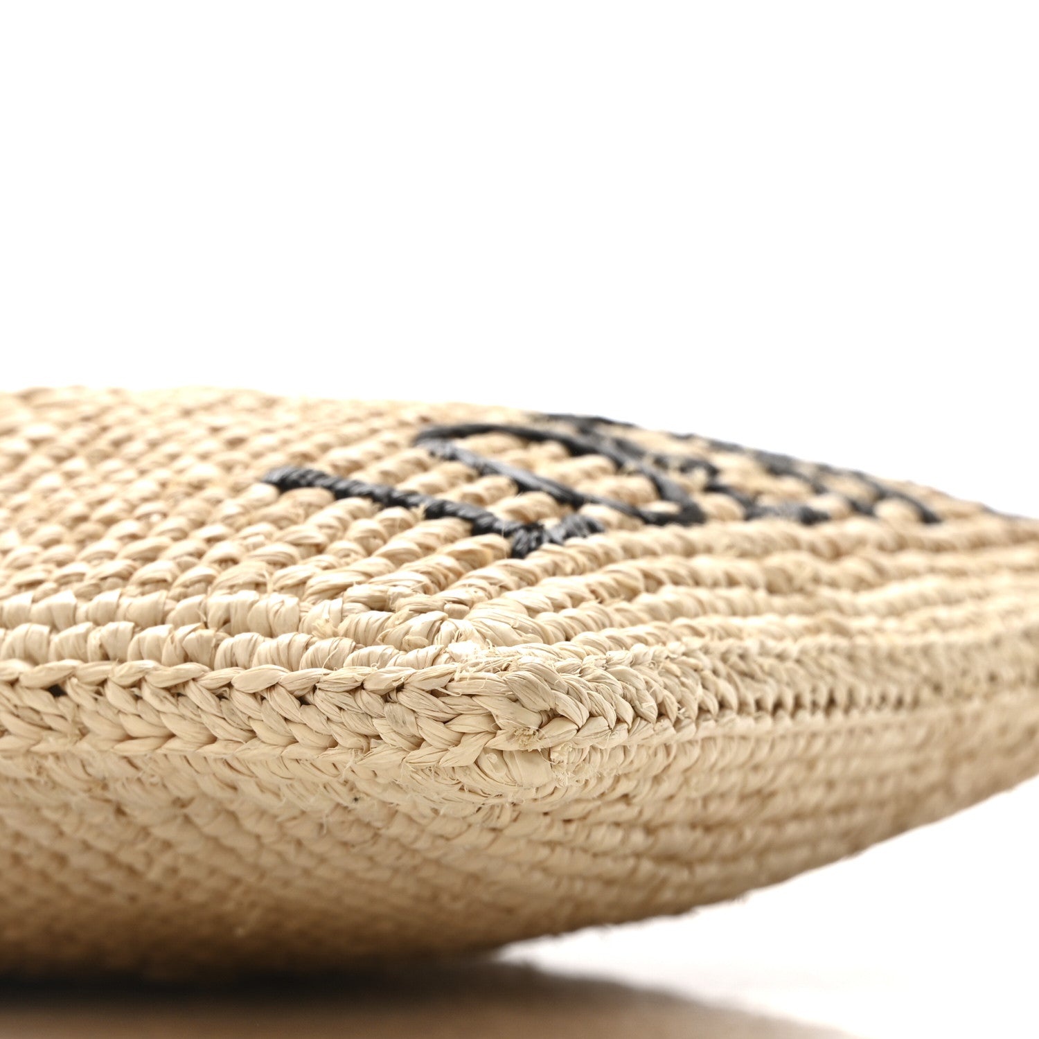 Loewe Raffia Logo Drawstring Pocket Crossbody Natural Black 9 of 10