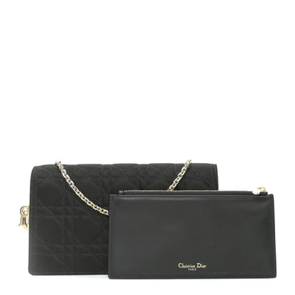 Christian Dior Satin Cannage Lady Dior Clutch Black 1 of 8
