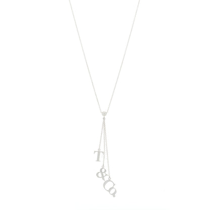 Tiffany Sterling Silver Letters Lariat Necklace 1 of 4