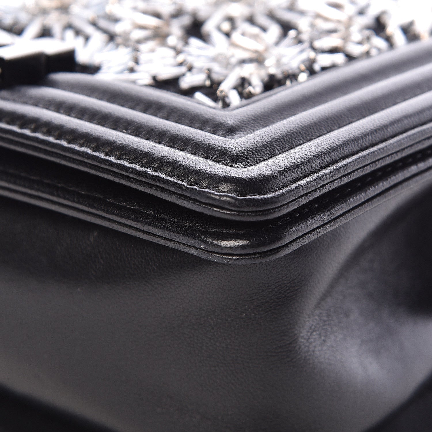 Chanel Lambskin Satin LED Metal Small Boy Flap Black 14 of 18