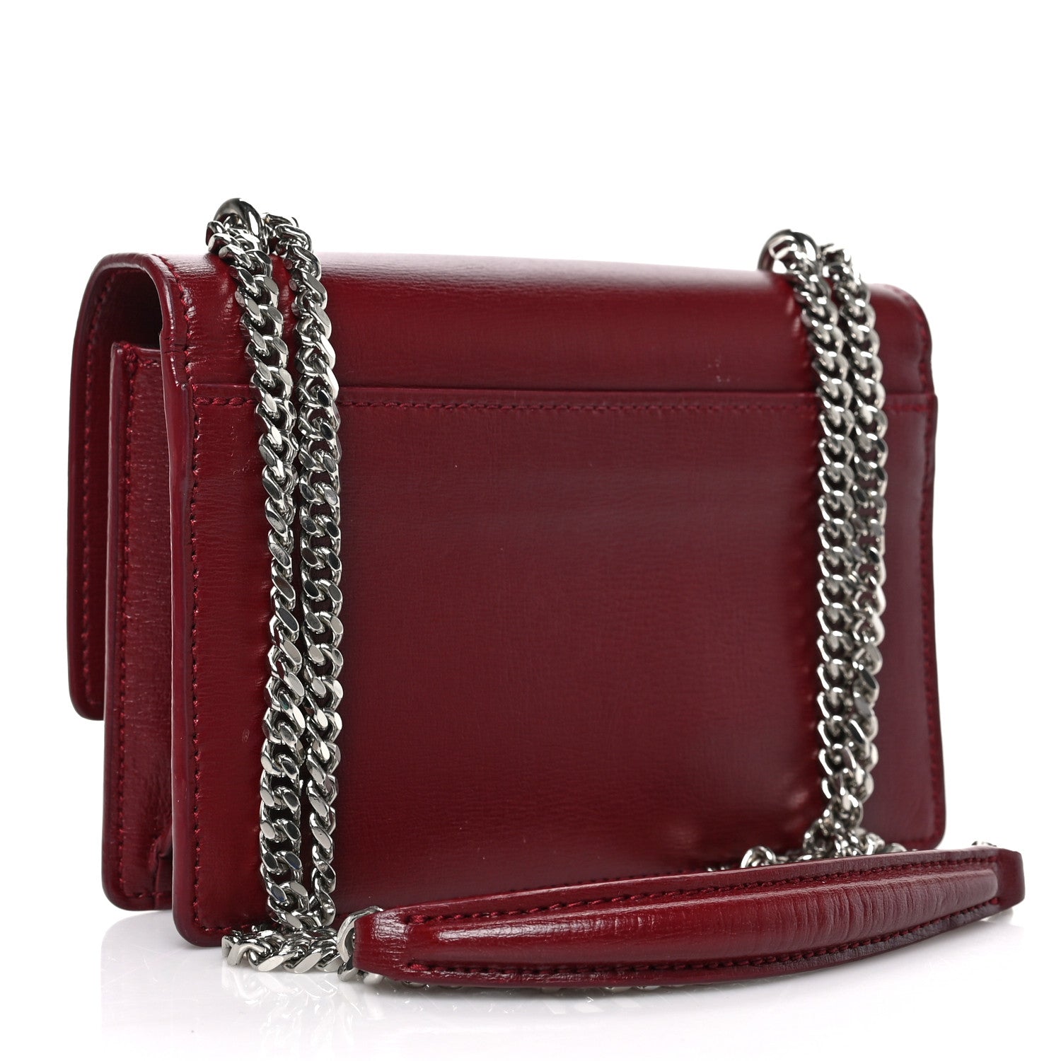 Saint Laurent Calfskin Monogram Sunset Chain Wallet Palissandre 2 of 7
