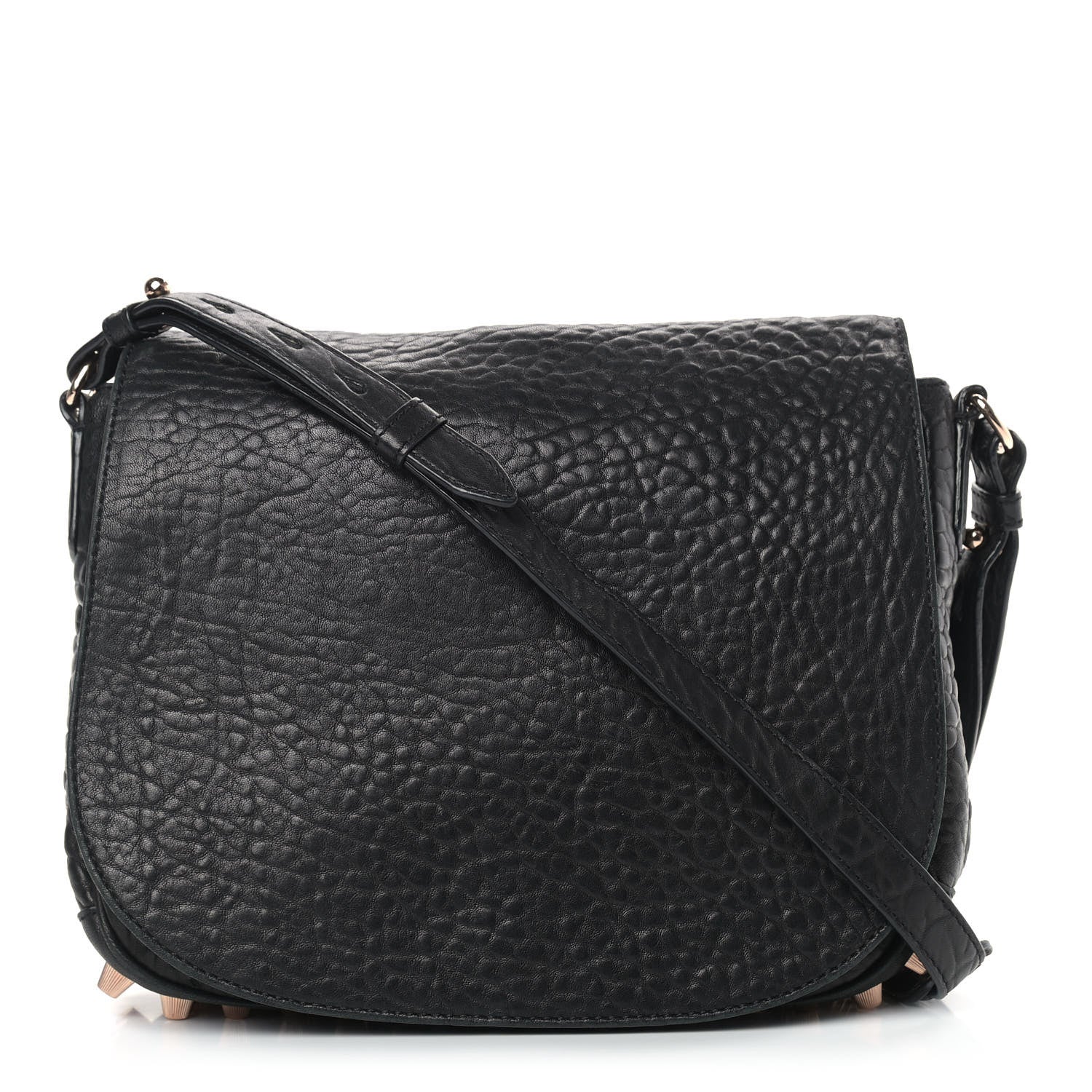 Alexander Wang Pebbled Lambskin Lia Sling Black Rose Hardware 1 of 10