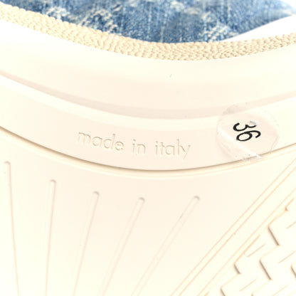 Gucci New Denim Delave GG Monogram Womens Re-Web Sneakers 36 Light Blue Royale 8 of 11