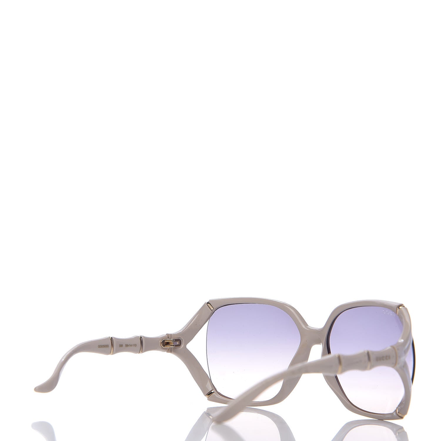 Gucci Bamboo Effect Sunglasses GG0505S White 4 of 7