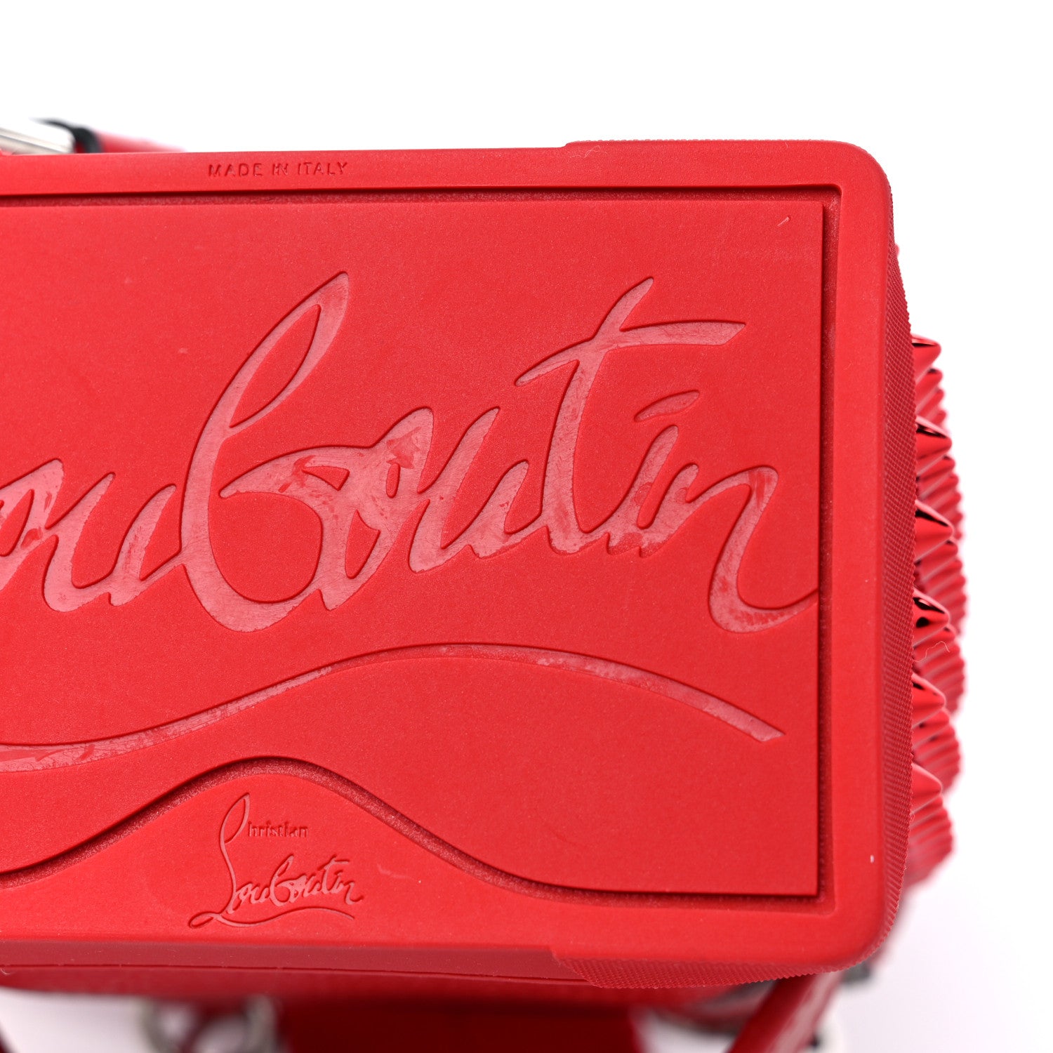 Christian Louboutin Calfskin Spiked Mini Explorafunk Keyring Bag Loubi 9 of 9