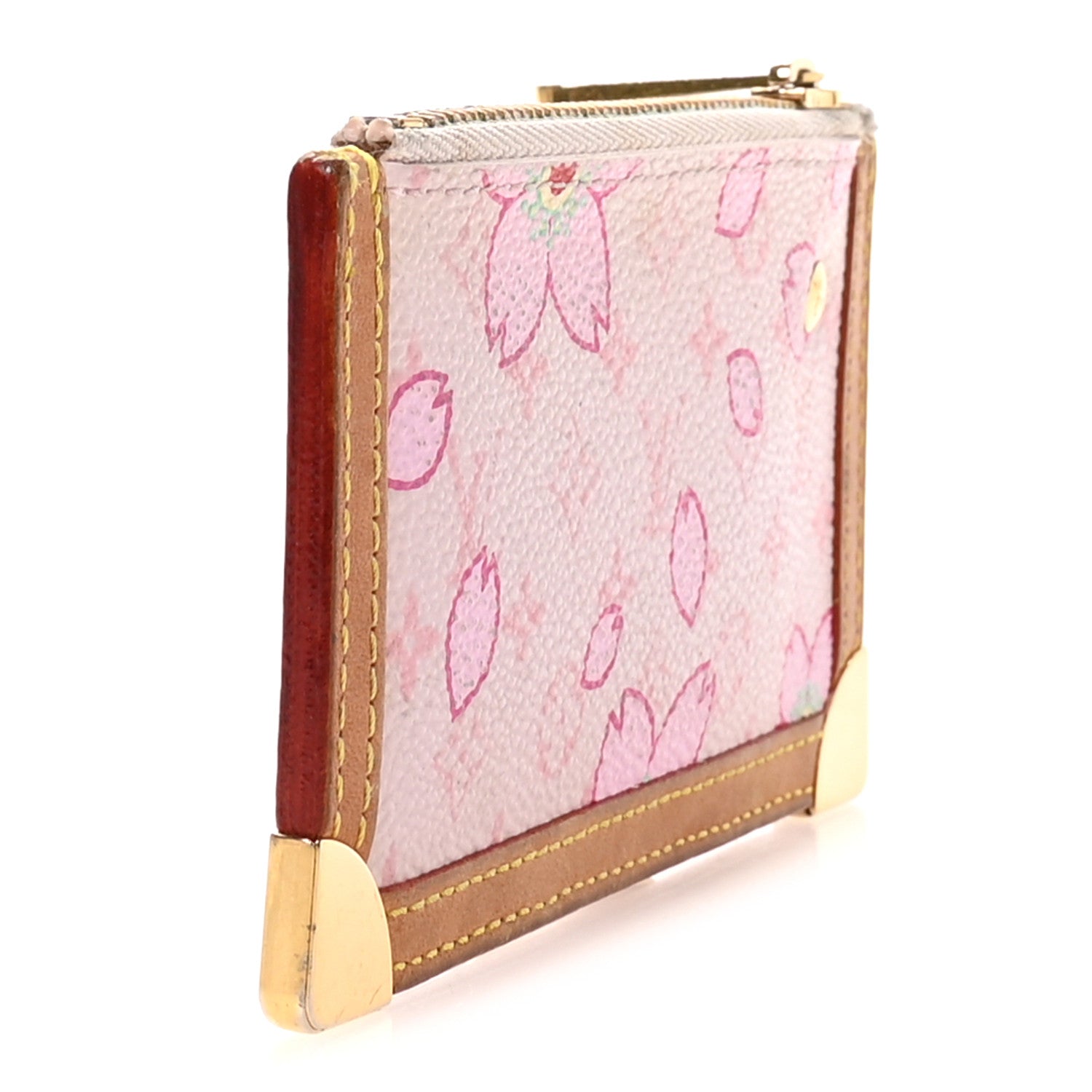 Louis Vuitton Monogram Cherry Blossom Key Pouch Pink 1800302