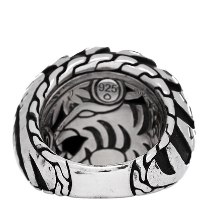 John Hardy Sterling Silver Palu Macan Hammered Dome Ring 54 7 3 of 5