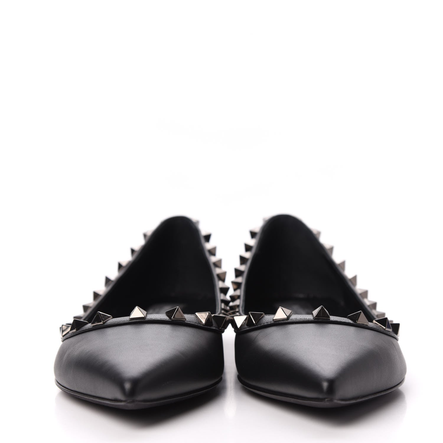 Valentino Garavani Nappa Rockstud Ballerina Flats 37 Black 2 of 10