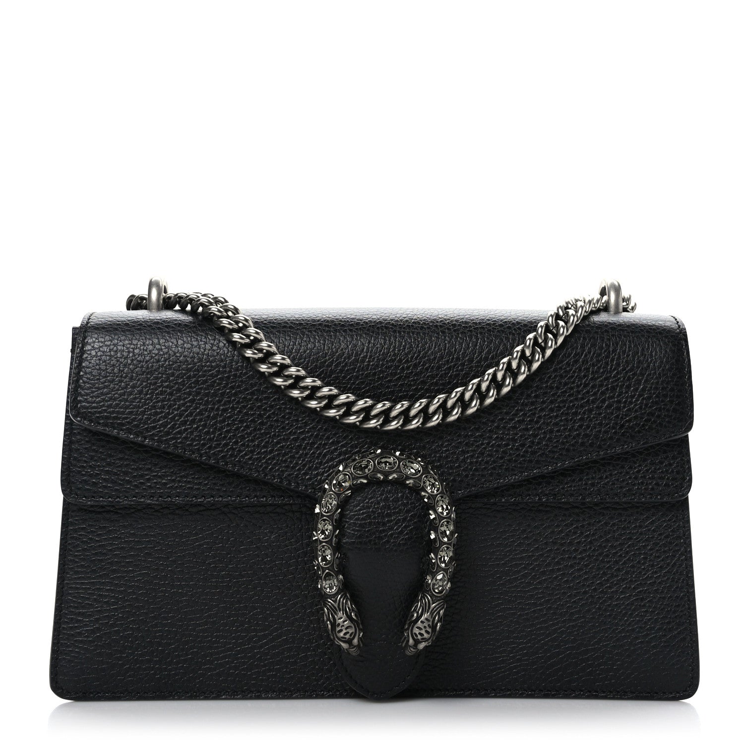 Gucci Pebbled Calfskin Small Dionysus Shoulder Bag Black 1 of 10