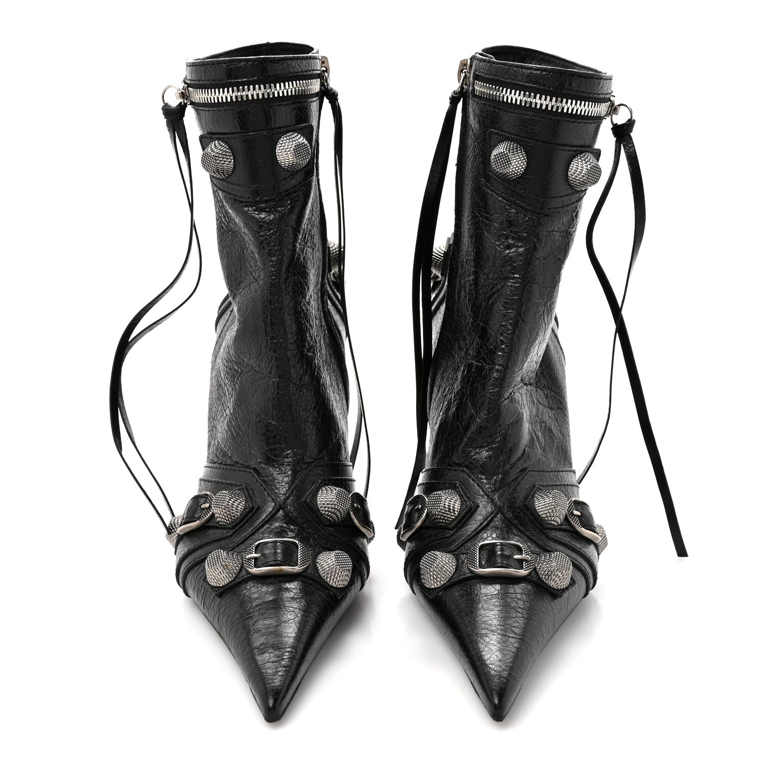 Balenciaga Agneau Arena Cagole 90mm Ankle Boots 37 Black 3 of 9