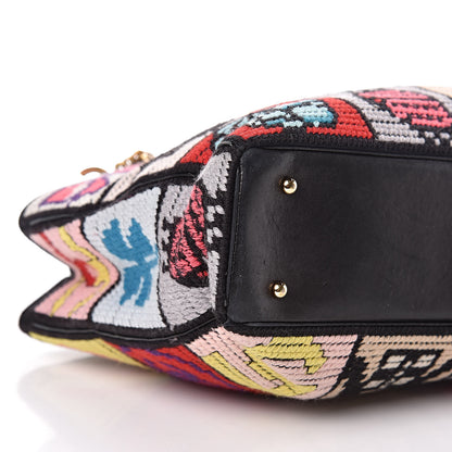 Chanel Needlepoint Precious Symbols Shoulder Bag Black 9 of 11