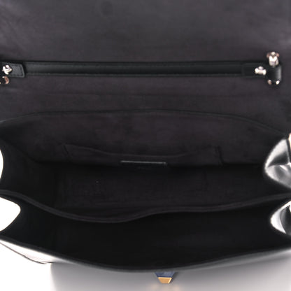 Fendi Vitello Liberty Fun Fair Embossed Scalloped Kan I Shoulder Bag Black Multicolor 5 of 13