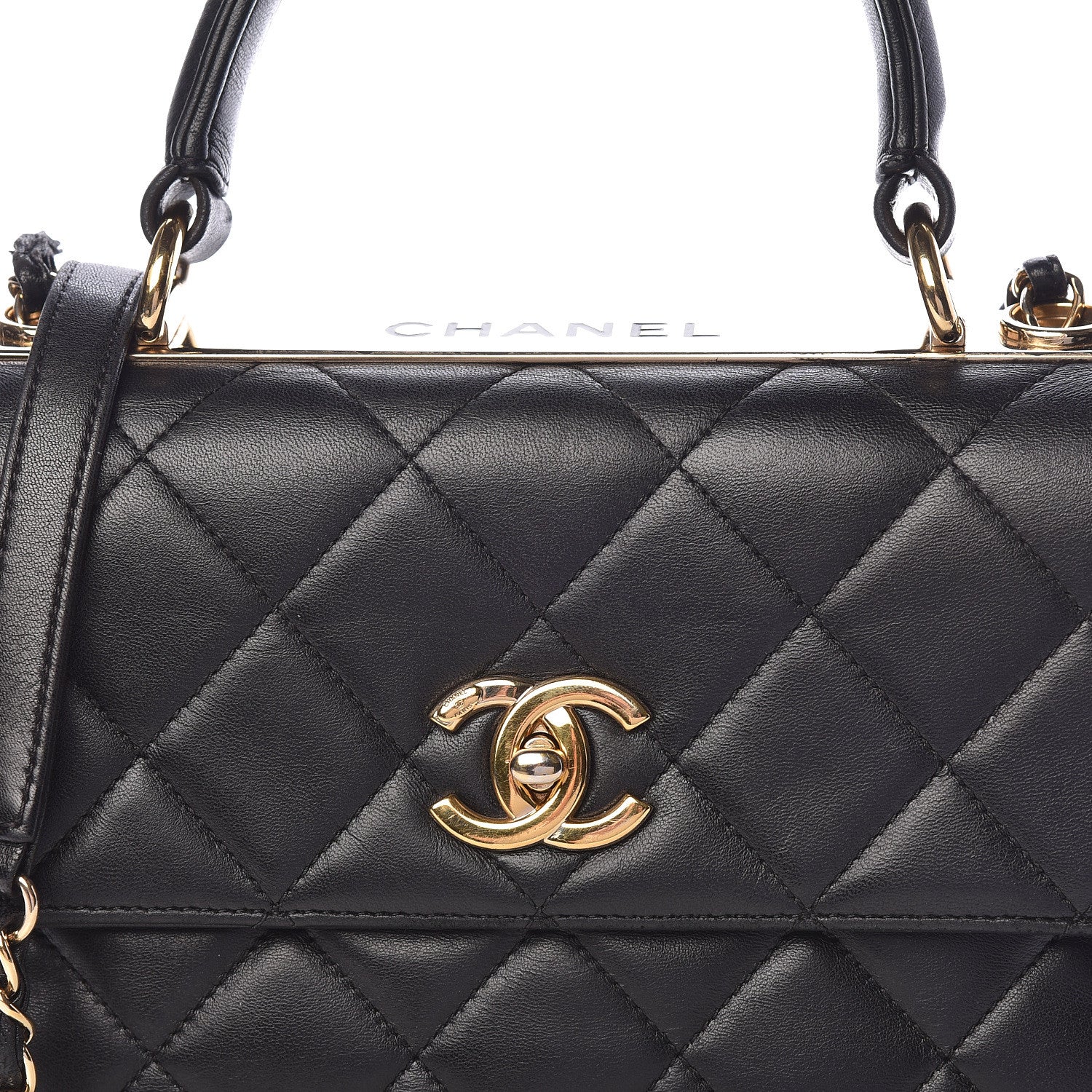Chanel Lambskin Quilted Small Trendy CC Dual Handle Flap Bag Black 11 of 16