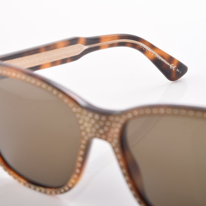 Gucci Rhinestone Acetate Square Sunglasses 3871/S Tortoise 6 of 8