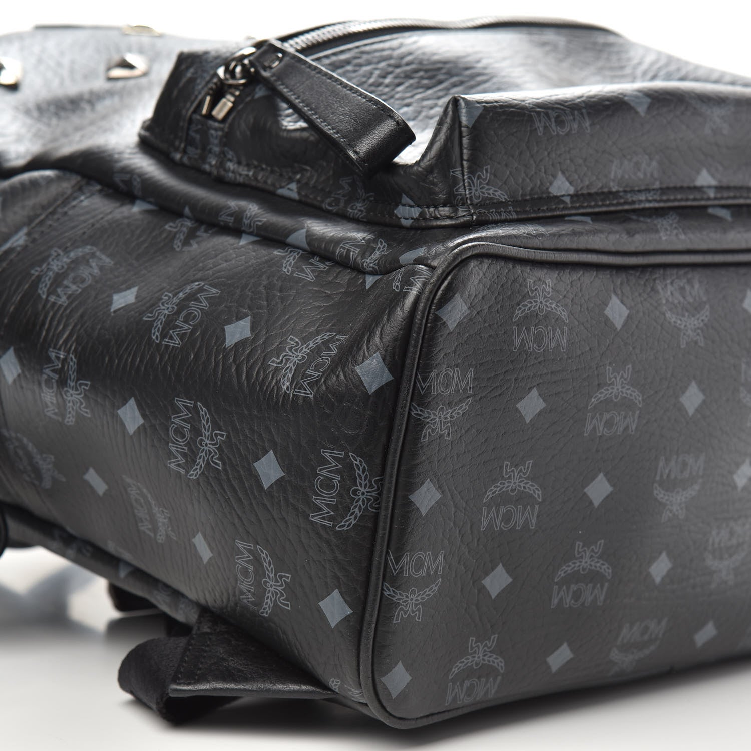 MCM Visetos Medium Sprinkle Stud Stark Backpack Black 6 of 8