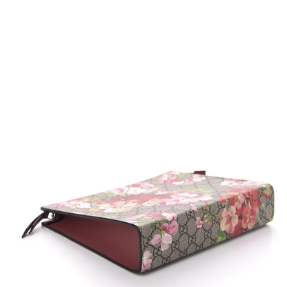 Gucci GG Supreme Monogram Blooms Large Cosmetic Case Beige Multicolor Dry Rose 4 of 8