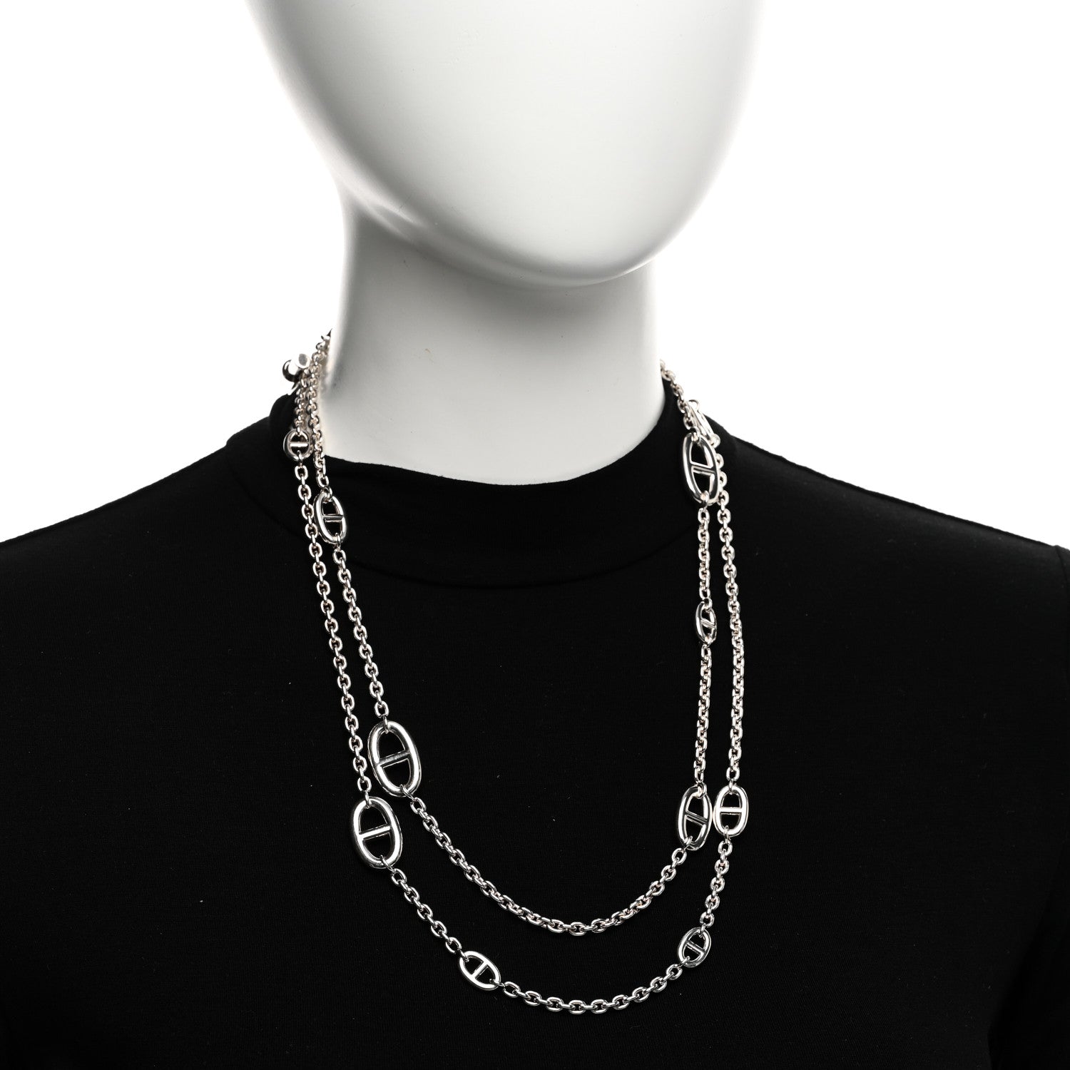 Hermes Sterling Silver Farandole Necklace 120 2 of 5
