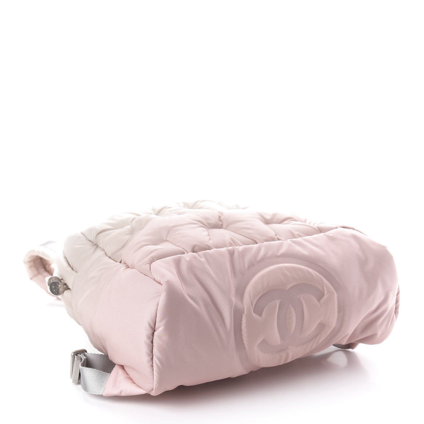 Nylon Embossed Small Doudoune Backpack Pink Grey White