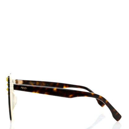 Fendi Studded Square Cat Eye Sunglasses FF 0260/S Havana 3 of 7
