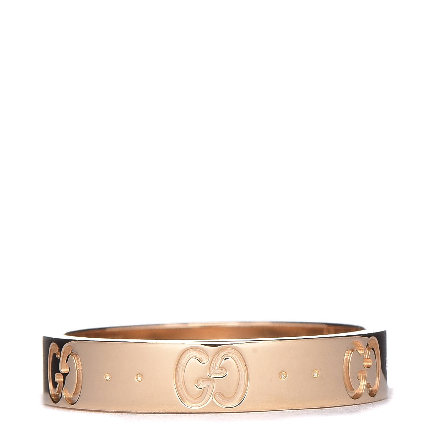 Gucci 18K Yellow Gold 4mm Icon Thin Band Ring 54 7 3 of 8