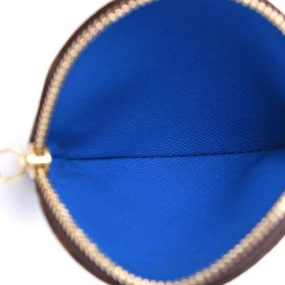 Louis Vuitton Monogram 2019 Christmas Animation Round Coin Purse Blue 4 of 7
