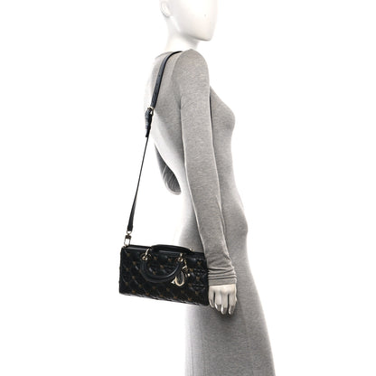 Christian Dior Lambskin Butterfly Cannage Lady D-Joy Black 2 of 10