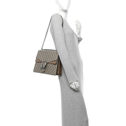 Gucci GG Supreme Monogram Medium Dionysus Shoulder Bag Taupe 2 of 15