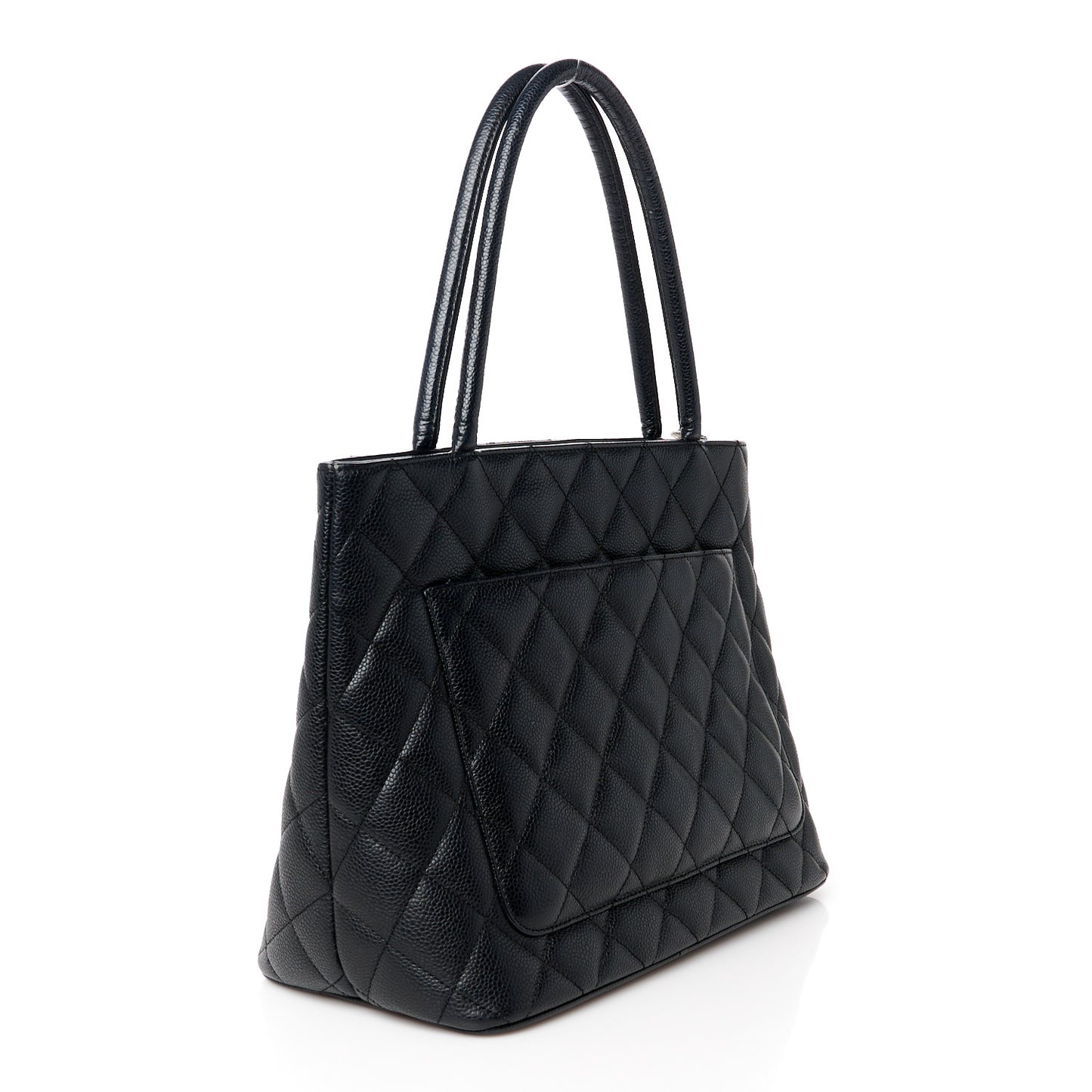 Caviar Quilted Medallion Tote Black