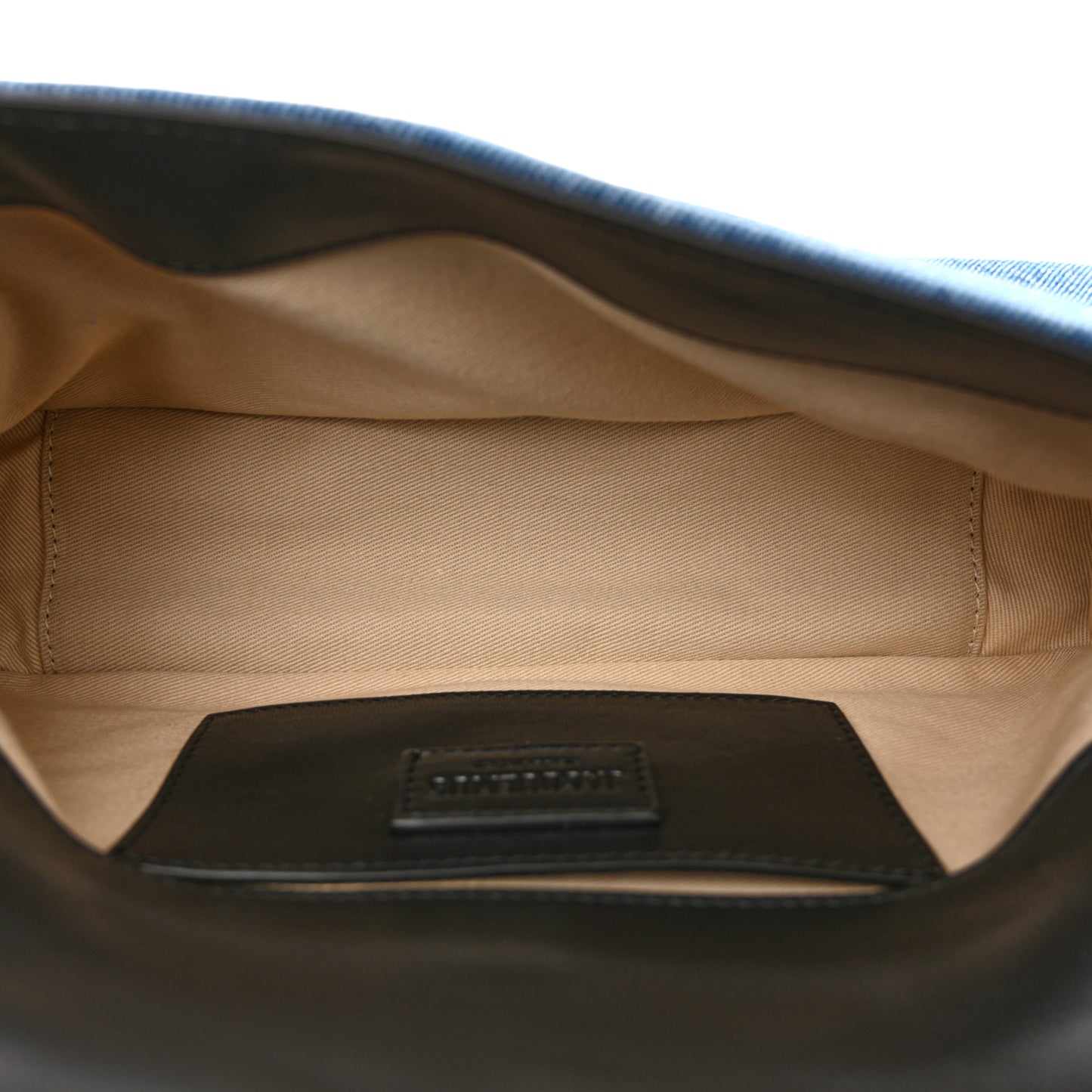 Soft Padded Denim Calfskin Le Bambimou Blue Black